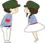 手绘情侣