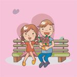手绘情侣
