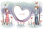 手绘情侣