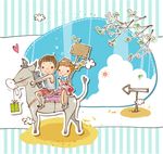 手绘情侣