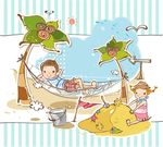 手绘情侣