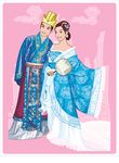 卡通新郎新娘