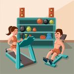 健身图标人物