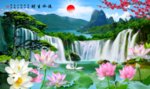 流水生财背景墙