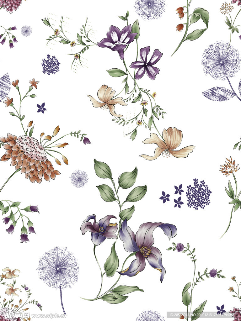手绘花 小碎花