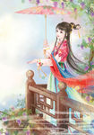 古装帅哥美女插画图片