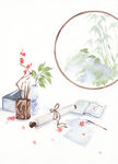 中国风大气插画场景图片