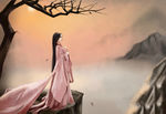 古装帅哥美女插画图片
