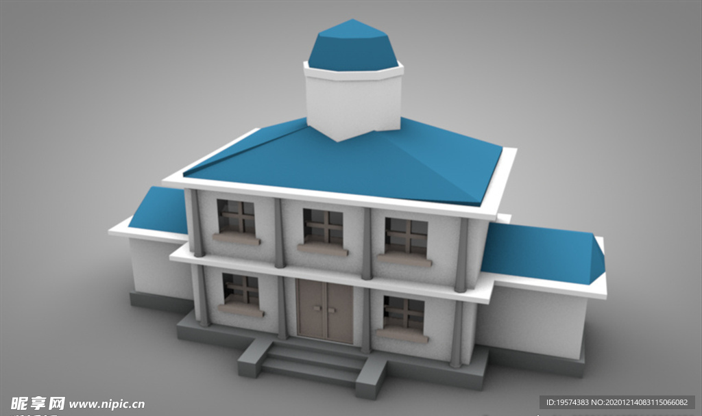 C4D 模型大楼建筑房子别墅