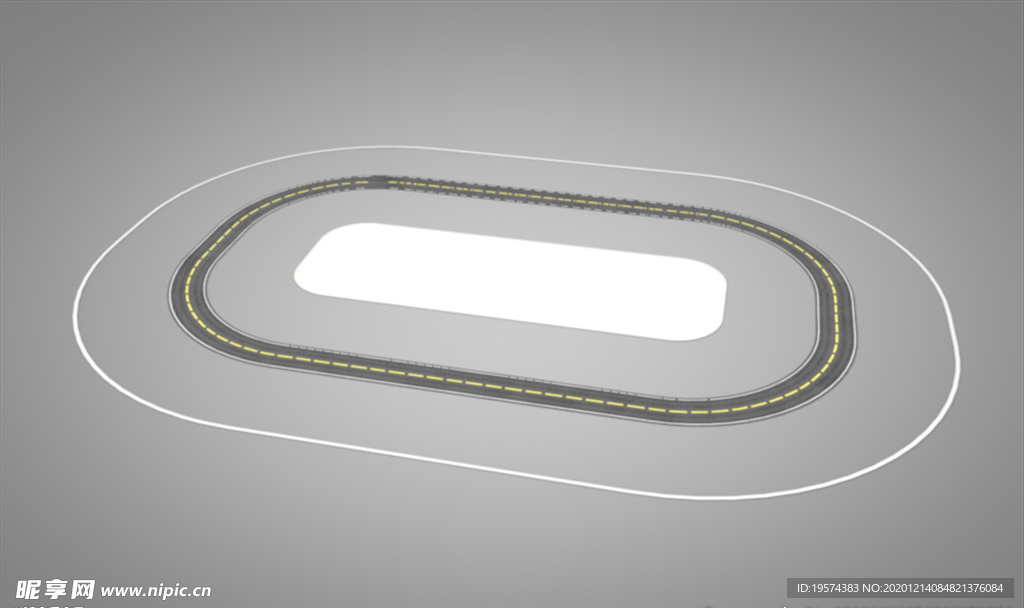 C4D 模型跑道