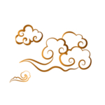 背景素材 国潮山水祥云 水墨