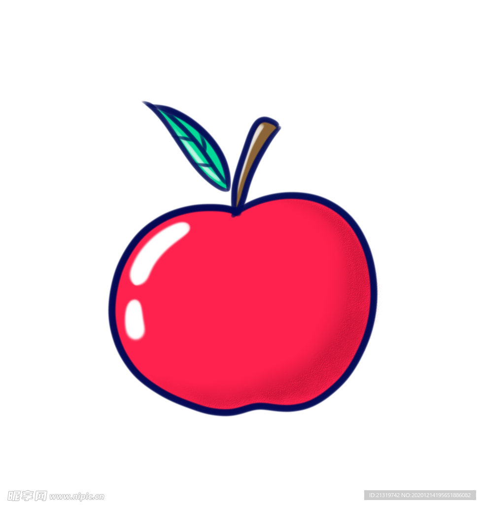 卡通红苹果素材