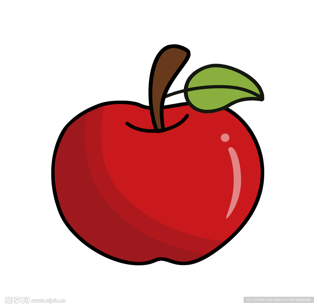 卡通红苹果素材