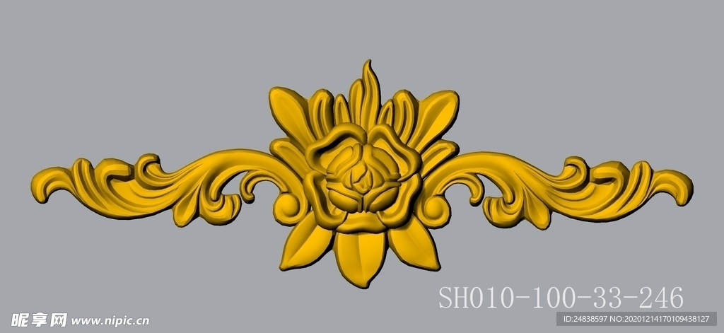 建筑装饰浮雕花SH010DWG