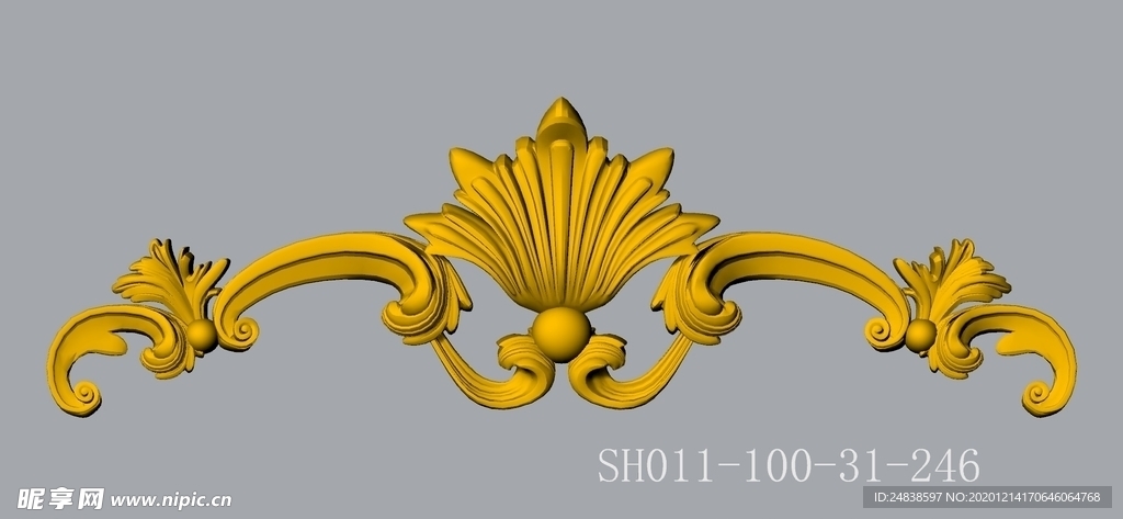 建筑装饰浮雕花SH001DWG