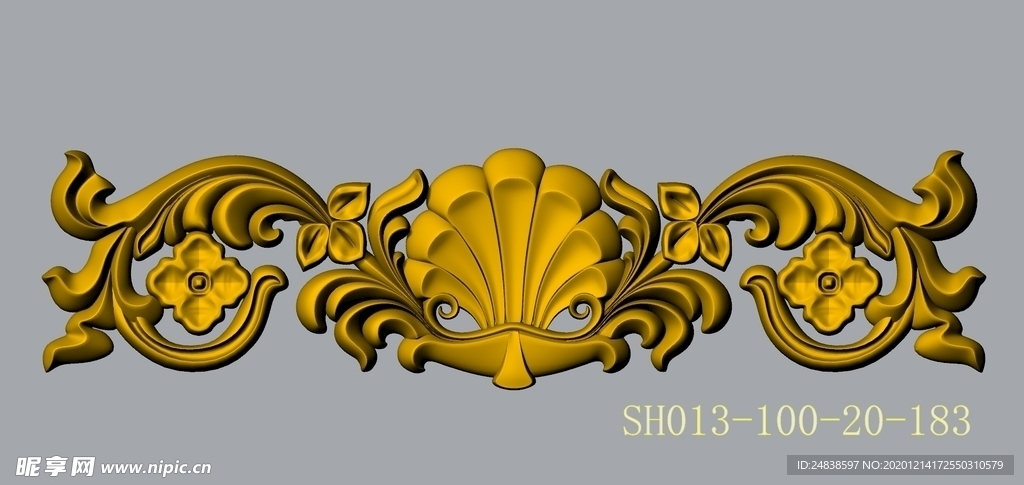 建筑装饰浮雕花SH013dwg