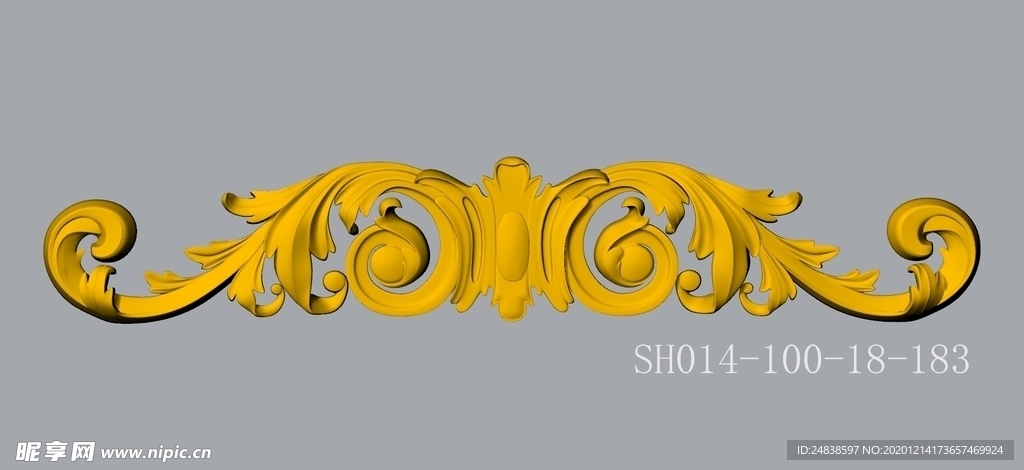 建筑装饰浮雕花SH014dwg