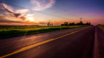 夕阳  公路