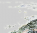 透明底山水画