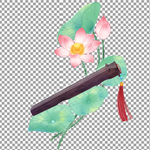 手绘荷花