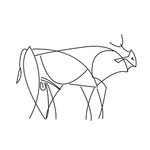 毕加索插画牛