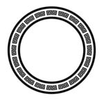 回字环形纹矢量图中式花纹边框