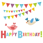 生日旗帜彩旗