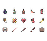 彩色面性医疗用品icon图标