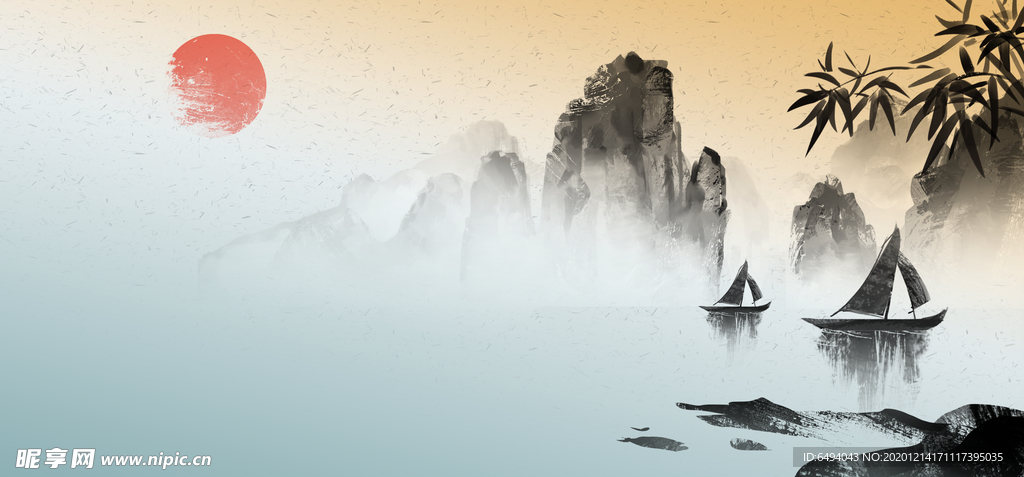 中国风水墨海报