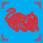 老虎剪纸