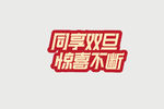 同享双旦惊喜不断促销字体