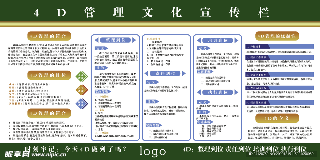 4D管理文化宣传栏