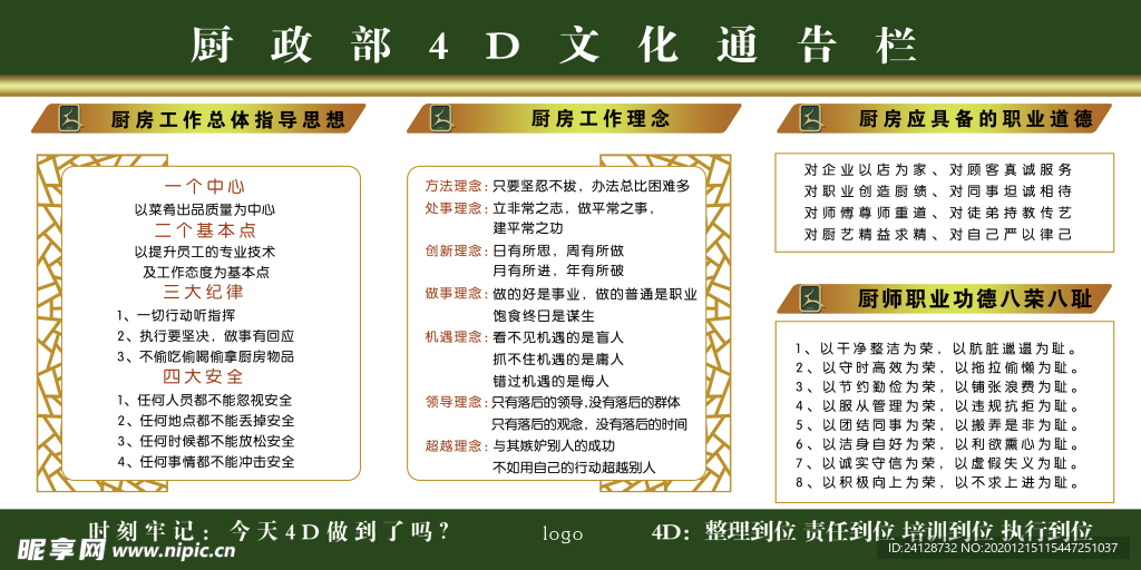 厨政部4D文化通告栏