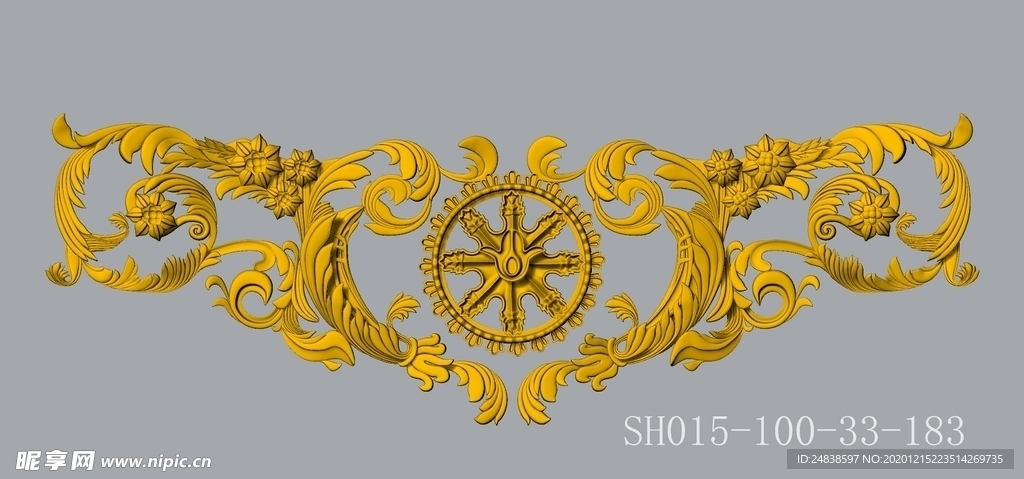 建筑装饰浮雕花SH016dwg