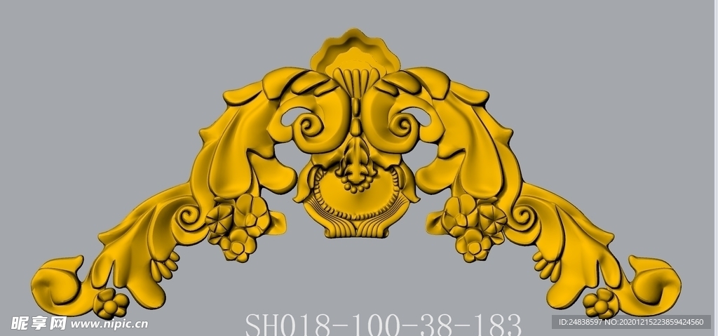建筑装饰浮雕花SH018dwg