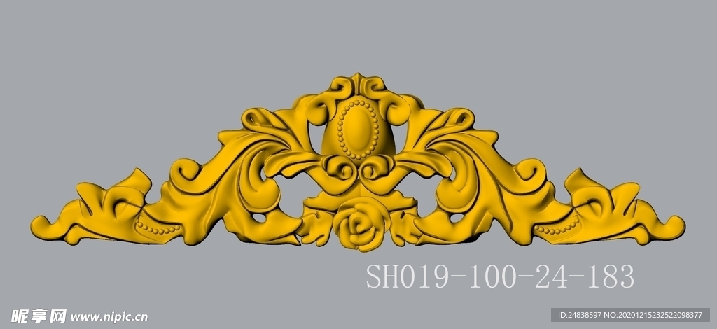 建筑装饰浮雕花SH019dwg