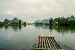 河流 木筏 风景