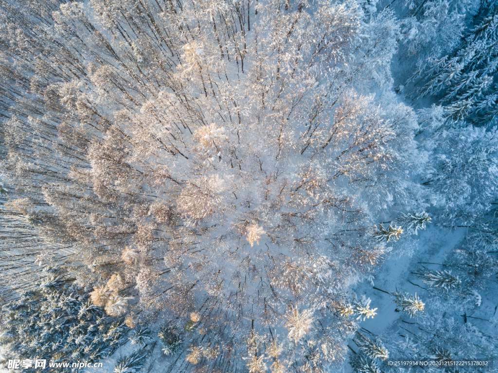 航拍 雪景