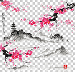 透明底梅花
