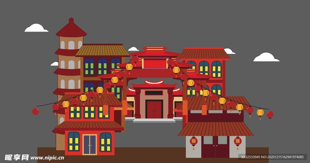 新年建筑