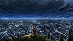 森林 阳光 风景 手绘 二次元