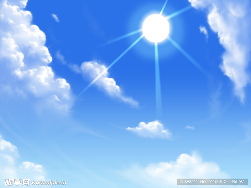 动漫蓝天天空