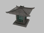 石头灯塔3d模型