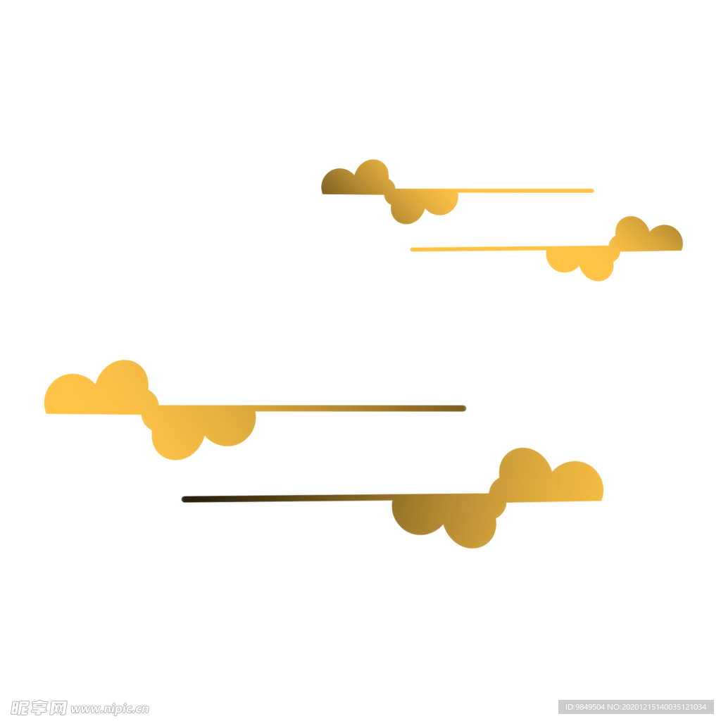 中国风金色祥云PNG免扣素材