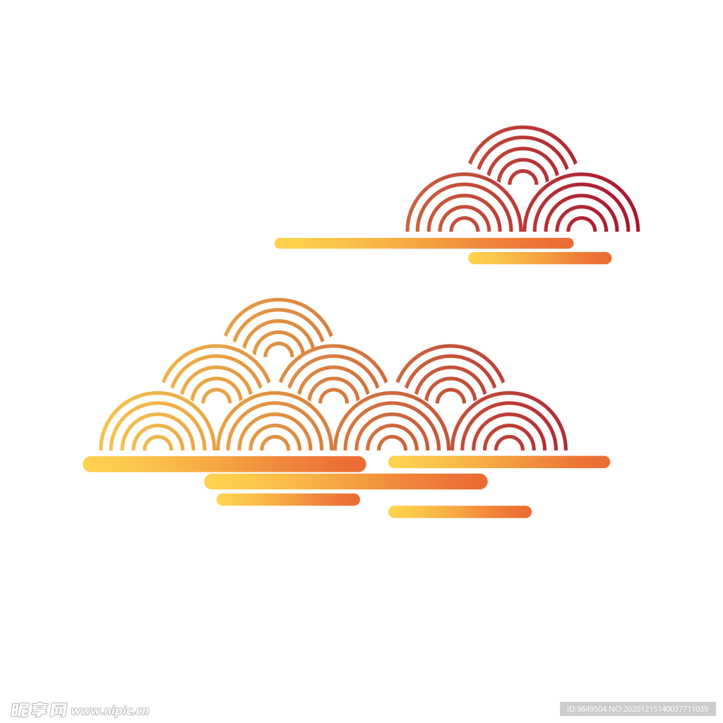 中国风金色祥云PNG免扣素材