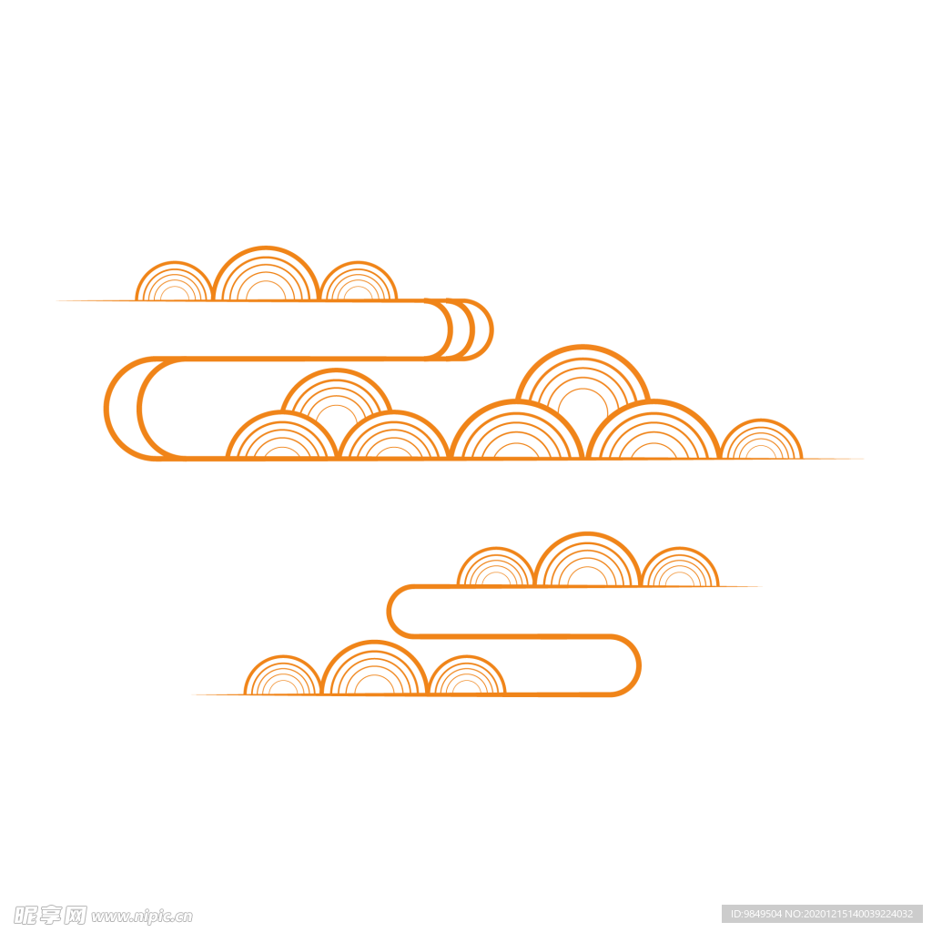 中国风金色祥云PNG免扣素材