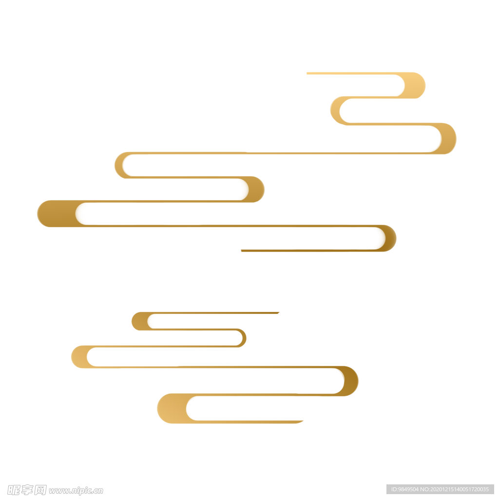 中国风金色祥云PNG免扣素材