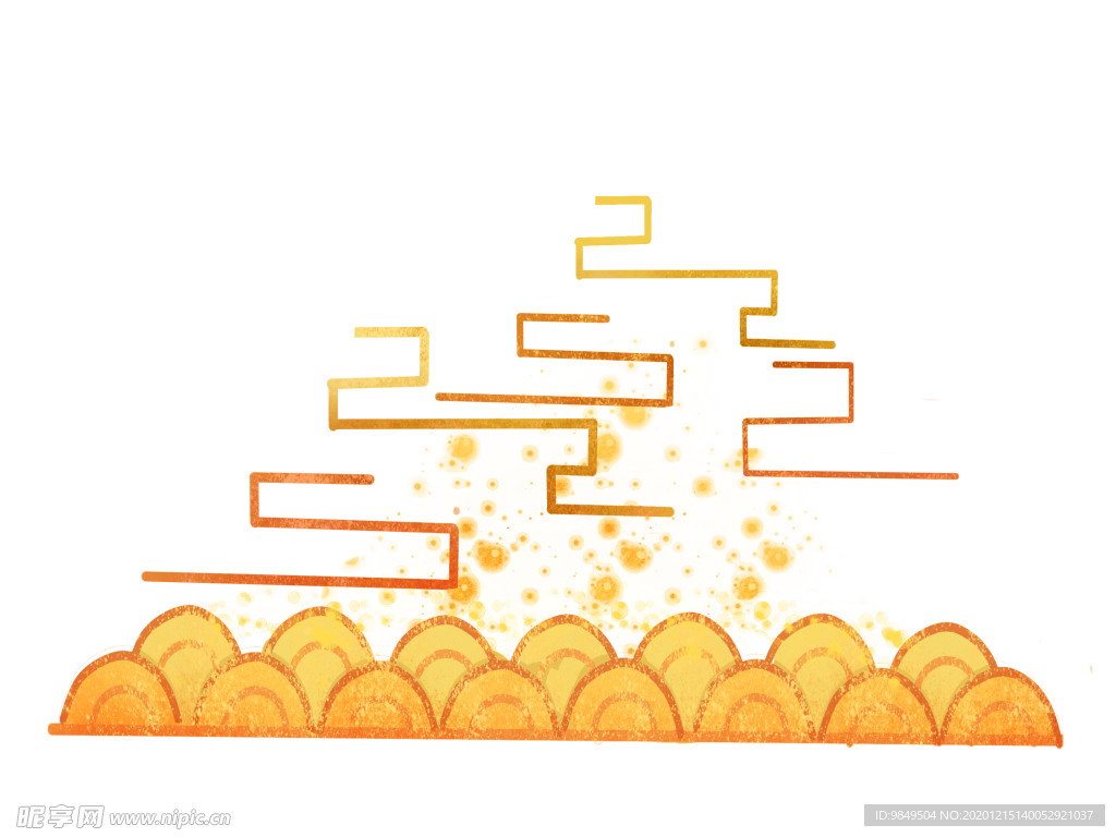 中国风金色祥云PNG免扣素材