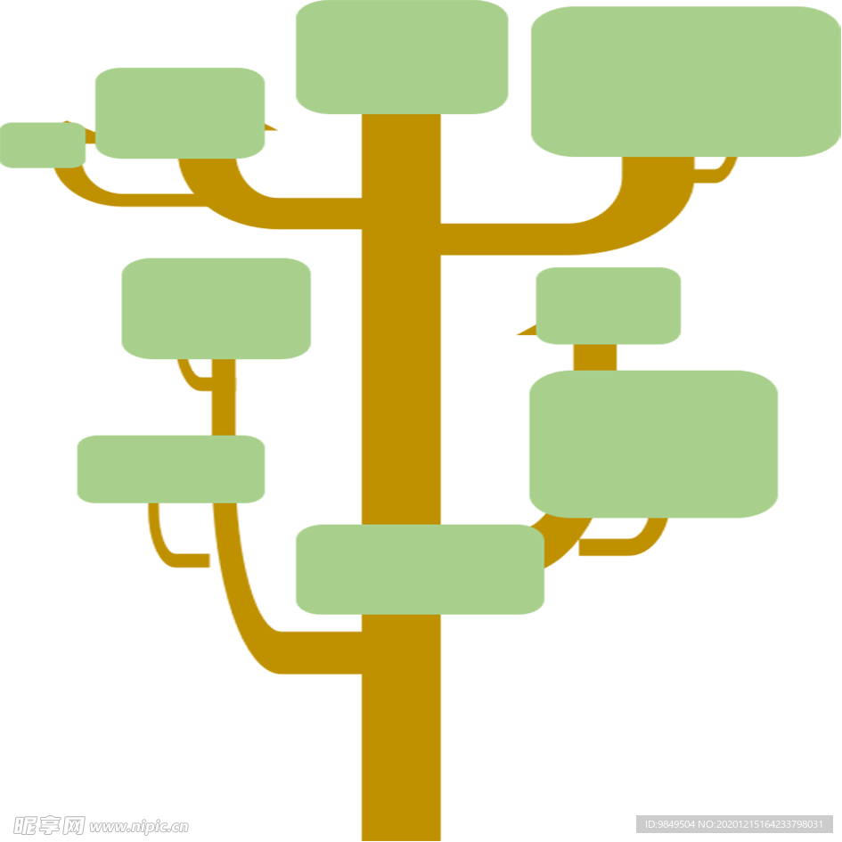 创意智慧树科技树PNG素材