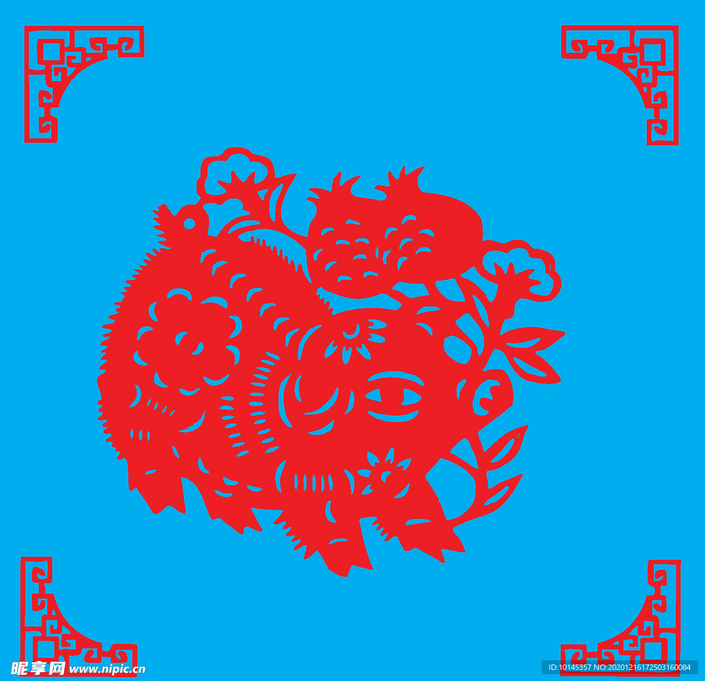 猪剪纸